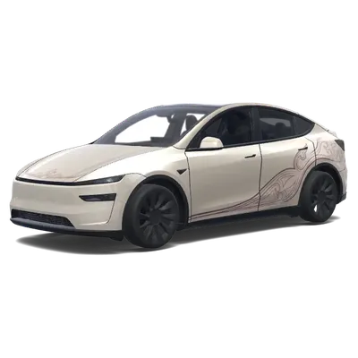 Pearl Champagne Gorga – Tesla Model Y wrap