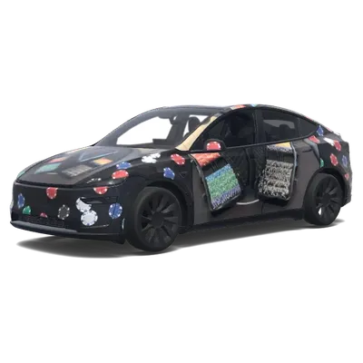 Pokerchip-Folierung – Tesla Model Y Wrap