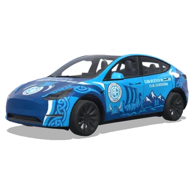 Belgrano Cordoba Blau – Tesla Model Y Wrap