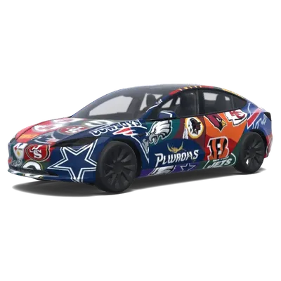 NFL 全32チーム (All 32 NFL teams.) – テスラ Model 3 ラッピング