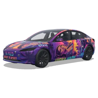 Lucia & Jason GTA VI (Lucia & Jason GTA VI.) – Tesla Model 3 Wrap