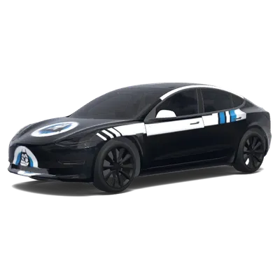 Blaue Wolf Tesla Folierung – Tesla Model 3 Wrap