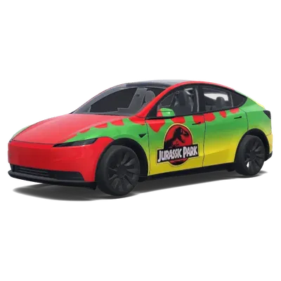 Jurassic Park: Ford Explorer – оклейка Tesla Model Y