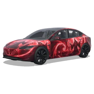 クリムゾンアーチウィザード (Crimson Arch wizard style. Colors: red.) – テスラ Model 3 ラッピング