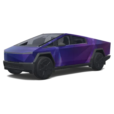 Translucent blue purple. – Tesla Cybertruck wrap