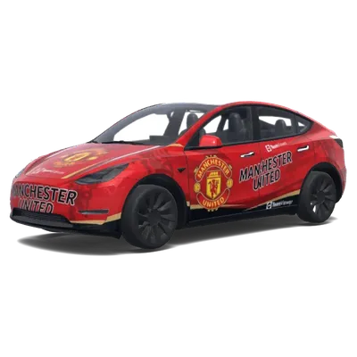 Manchester United rouge (manchester united. Colors: red.) – covering Tesla Model Y
