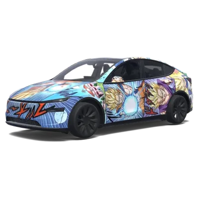 動漫風格上色（Add color on the anime pleaE） – 特斯拉 Model Y 塗裝
