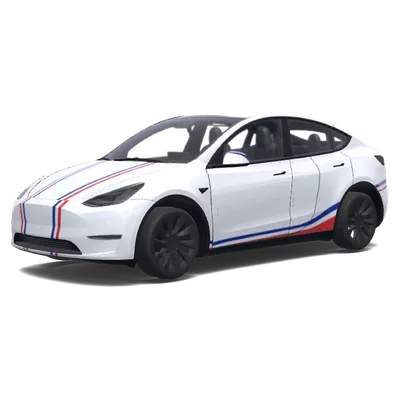 Tesla blanche bandes tricolores – covering Tesla Model Y