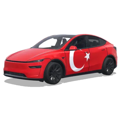 Флаг Турции (Make türkiye flag. Colors: red.) – оклейка Tesla Model Y