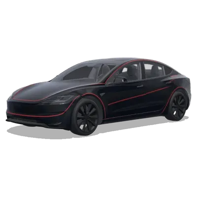 Red Pinstripe – Tesla Model 3 wrap