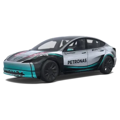 I want a mercedes benz f1 car look. – Tesla Model 3 wrap