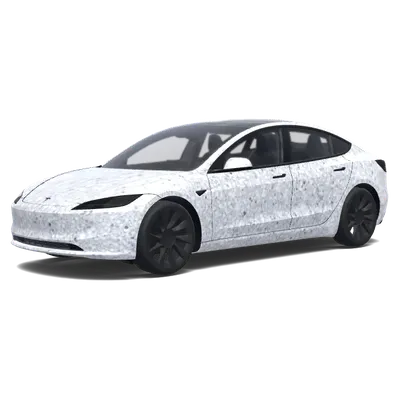 闪耀白细闪 – 特斯拉 Model 3 涂装