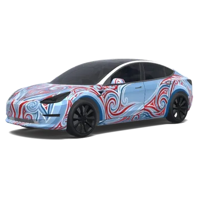 Candy-Swirbel-Folierung für Tesla – Tesla Model 3 Wrap
