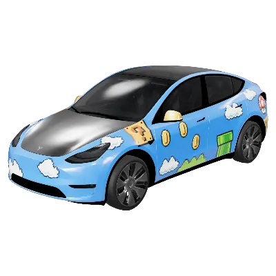 마리오 코인 모델 Y 구형 (Mario Coin - Model Y Pre-2025 (Original)) – 테슬라 Model Y 랩핑