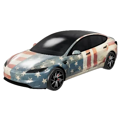 Трибьют Дня памяти (Memorial Day Tribute) – оклейка Tesla Model 3