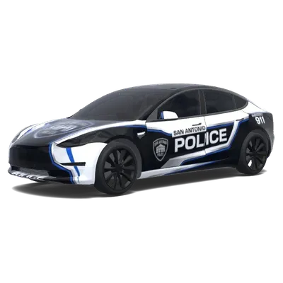 San Antonio Futuristic Police – Tesla Model 3 wrap