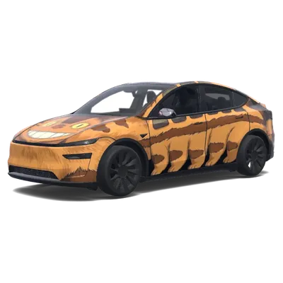 咧嘴笑的老虎猫巴士 – 特斯拉 Model Y 涂装