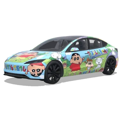 蠟筆小新（Crayon Shin-chan.） – 特斯拉 Model 3 塗裝