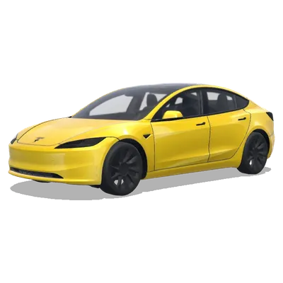 Yellow Blackout Tesla – Tesla Model 3 wrap
