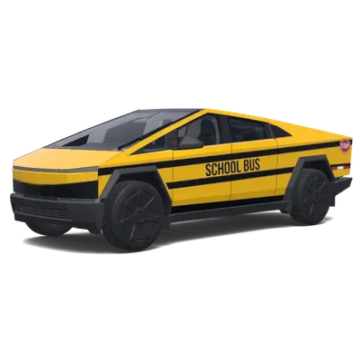 スクールバス (school bus.) – テスラ Cybertruck ラッピング