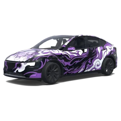 パープルフレーム モデルY – テスラ Model Y ラッピング