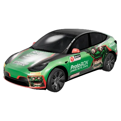 緑鬼ストリートレーシング (Green Oni Street Racing Livery) – テスラ Model Y ラッピング