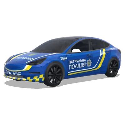 ukraine patrol police car. – Tesla Model 3 wrap