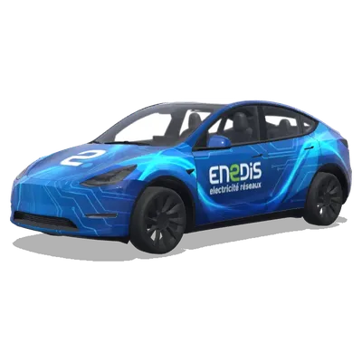 Enedis синий (Enedis. Colors: blue.) – оклейка Tesla Model Y