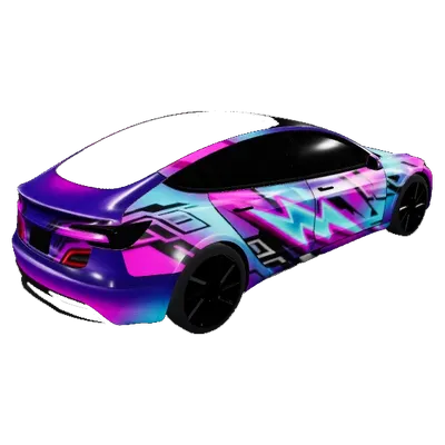 ネオ東京レーシング Model 3 ハイランド (Itasha neo-Tokyo racing - Model 3 Highland Base) – テスラ Model 3 ラッピング