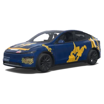 블루 골드 번개 – 테슬라 Model Y 랩핑