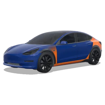 Blue and Orange – Tesla Model 3 wrap