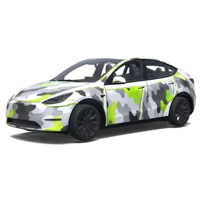 Neon-Tarnung Tesla-Folierung – Tesla Model Y Wrap