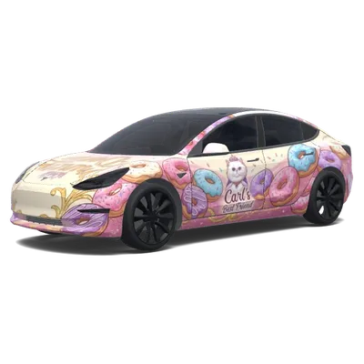 I want the character Princess Donut. – Tesla Model 3 wrap