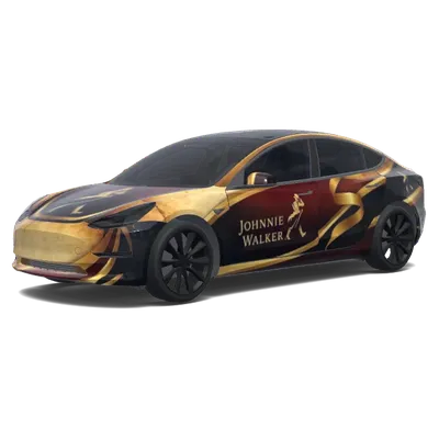 조니 워커 (Johnnie Walker.) – 테슬라 Model 3 랩핑
