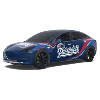 New England Patriots bleu (New England patriots with blue around.) – covering Tesla Model 3