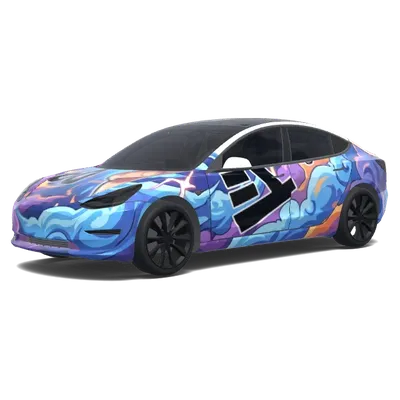 海賊王路飛五檔（Monkey d luffy gear 5 one piece.） – 特斯拉 Model 3 塗裝