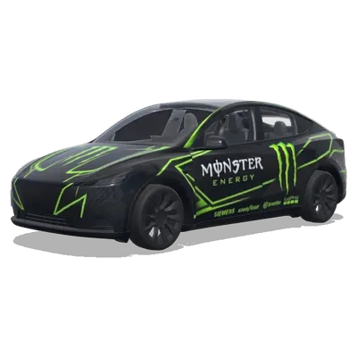 Гоночный дизайн Monster Energy – оклейка Tesla Model Y