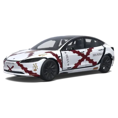 Aspa de borgoña – Tesla Model 3 wrap