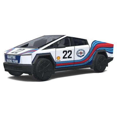 Martini Racing 22 – Tesla Cybertruck Wrap