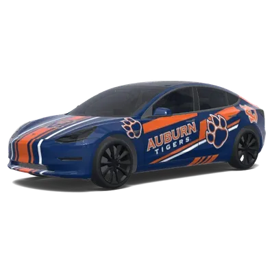 Auburn Tigers Blau Orange – Tesla Model 3 Wrap