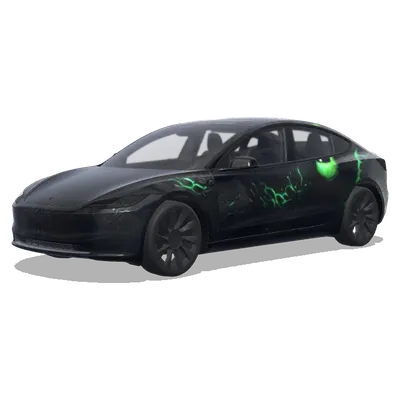 Ohnezahn Nachtschatten Schwarz – Tesla Model 3 Wrap