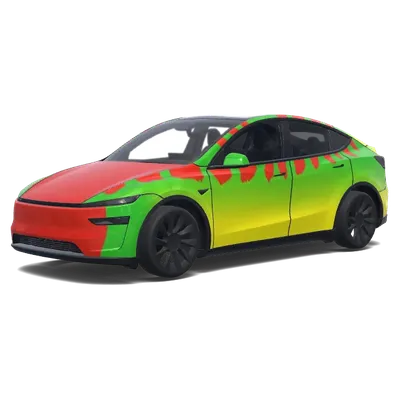 Jurassic Park Farben – Tesla Model Y Wrap