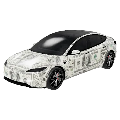 Деньги (Cash moneys) – оклейка Tesla Model 3