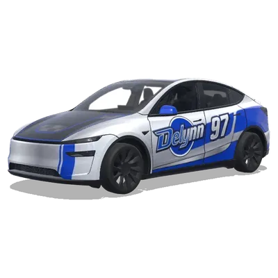 Delynn 97号赛车贴纸 – 特斯拉 Model Y 涂装