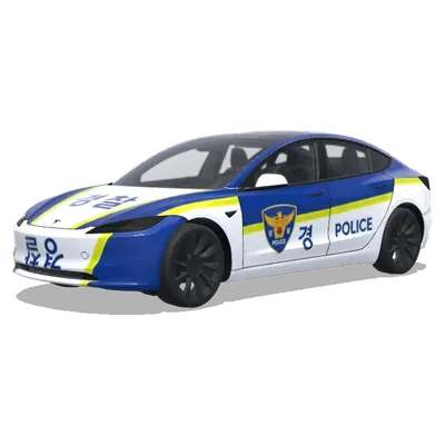 Korean police car. – Tesla Model 3 wrap