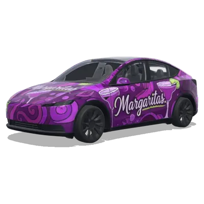 Margaritas Lila (Margaritas. Colors: purple.) – Tesla Model Y Wrap