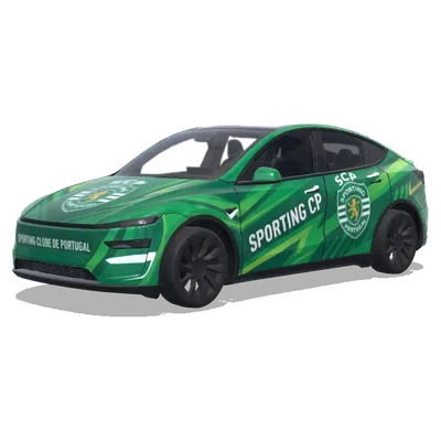 Спортинг (sporting clube portugL. Colors: green.) – оклейка Tesla Model Y